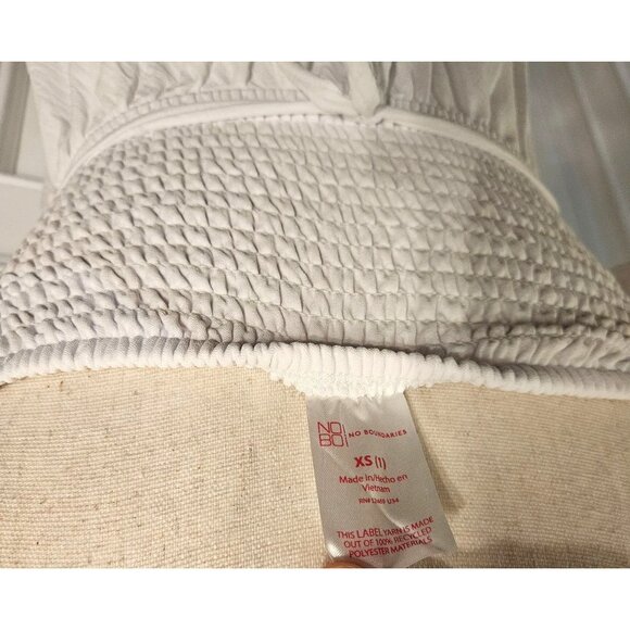 White Baby‎ Doll Dress Milkmaid Puff Sleeve XS - Picture 8 of 10